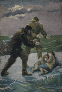 Räddning av två barn från ett flytande isflak, 1831
